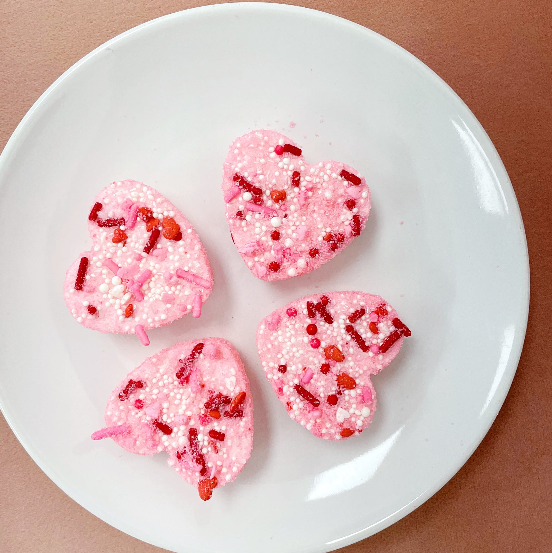 Heart-shaped Marshmallows Stock Photo, Picture and Royalty Free