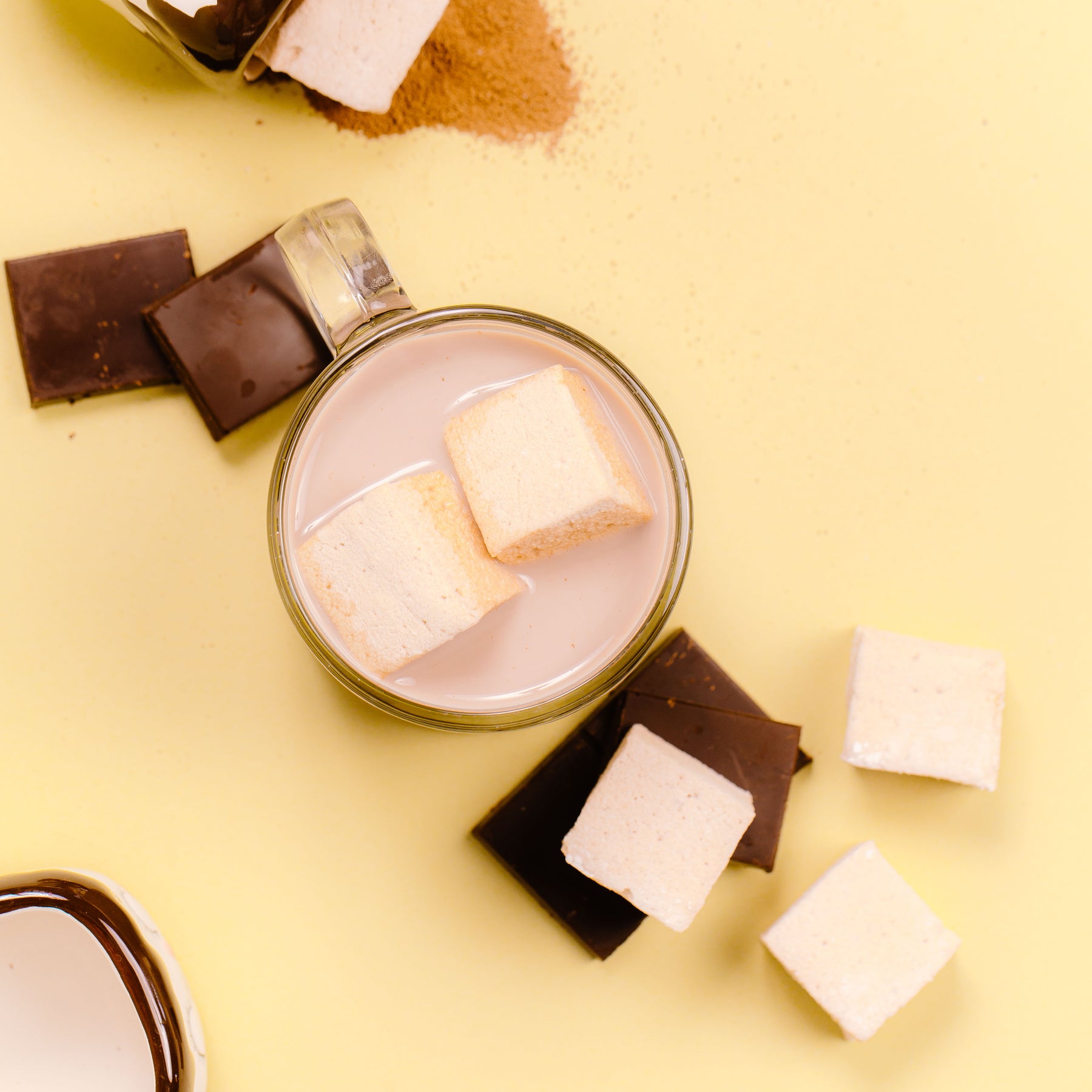 Gourmet Hot Cocoa Pot And Frother Set Include Cocoa and Marshmallows.